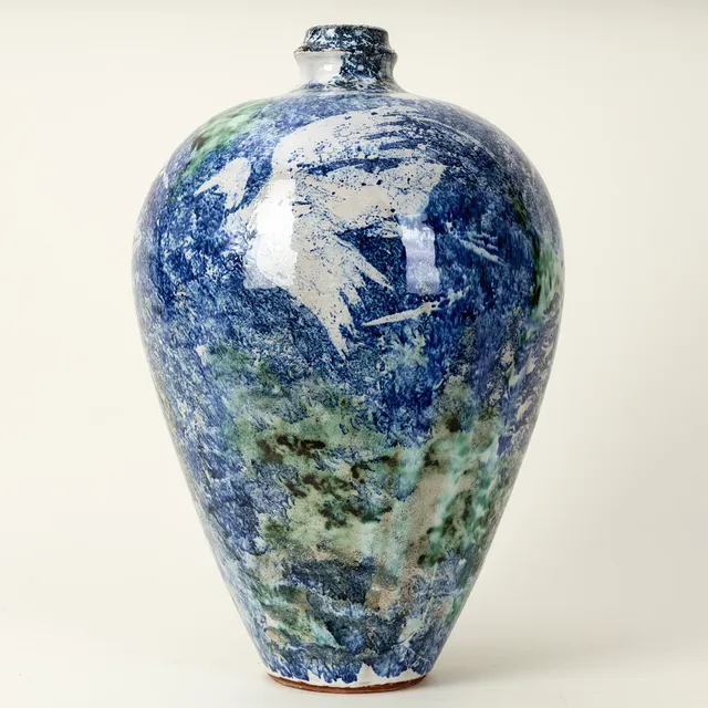 Studiokeramik, Meiping-Vase im asiatischen Stil, 2. Hälfte 20. Jh.