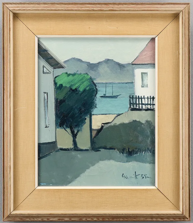 TAGE GAVIK. Olja på duk, signerad 55.