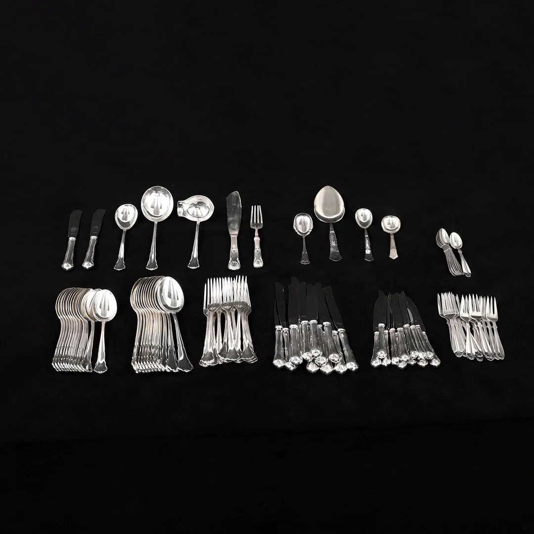 BESTICK, nysilver flertalet av modell "Hansa". — Miscellaneous — Garpenhus Auktioner