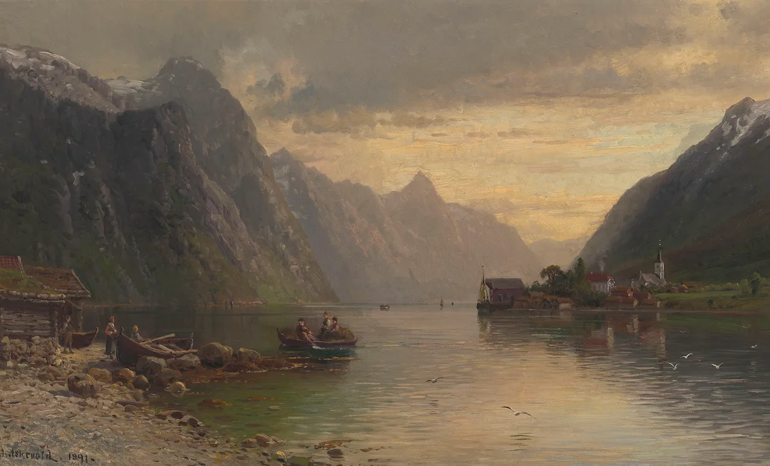 Askevold, Anders — Fra Hjørendfjord, 1891 — Kunst/Maleri — Blomqvist