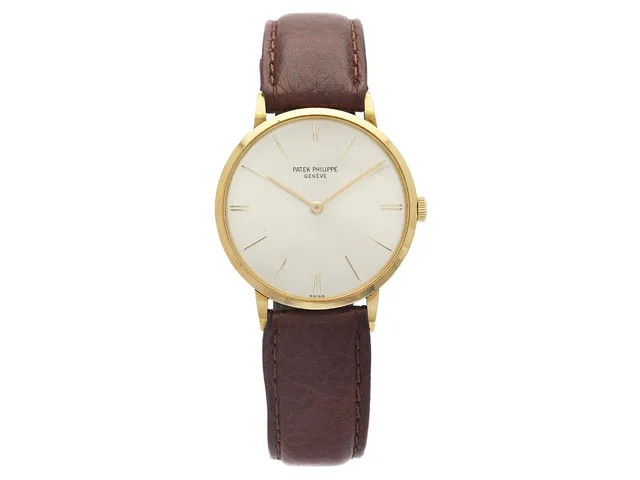 PATEK PHILIPPE, Genève, Cal 23-300, Serie nr. 795081, Ref nr. 3468, Boett nr. 2635069, herrur, 33 mm, 18K guld, manuell, plexiglas, läderband, ca 1962, box.