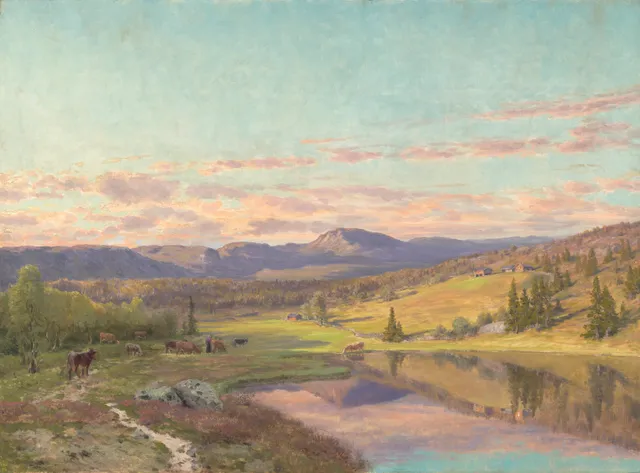 Skredsvig, Christian — Sommerkveld ved Tovstjern, 1914