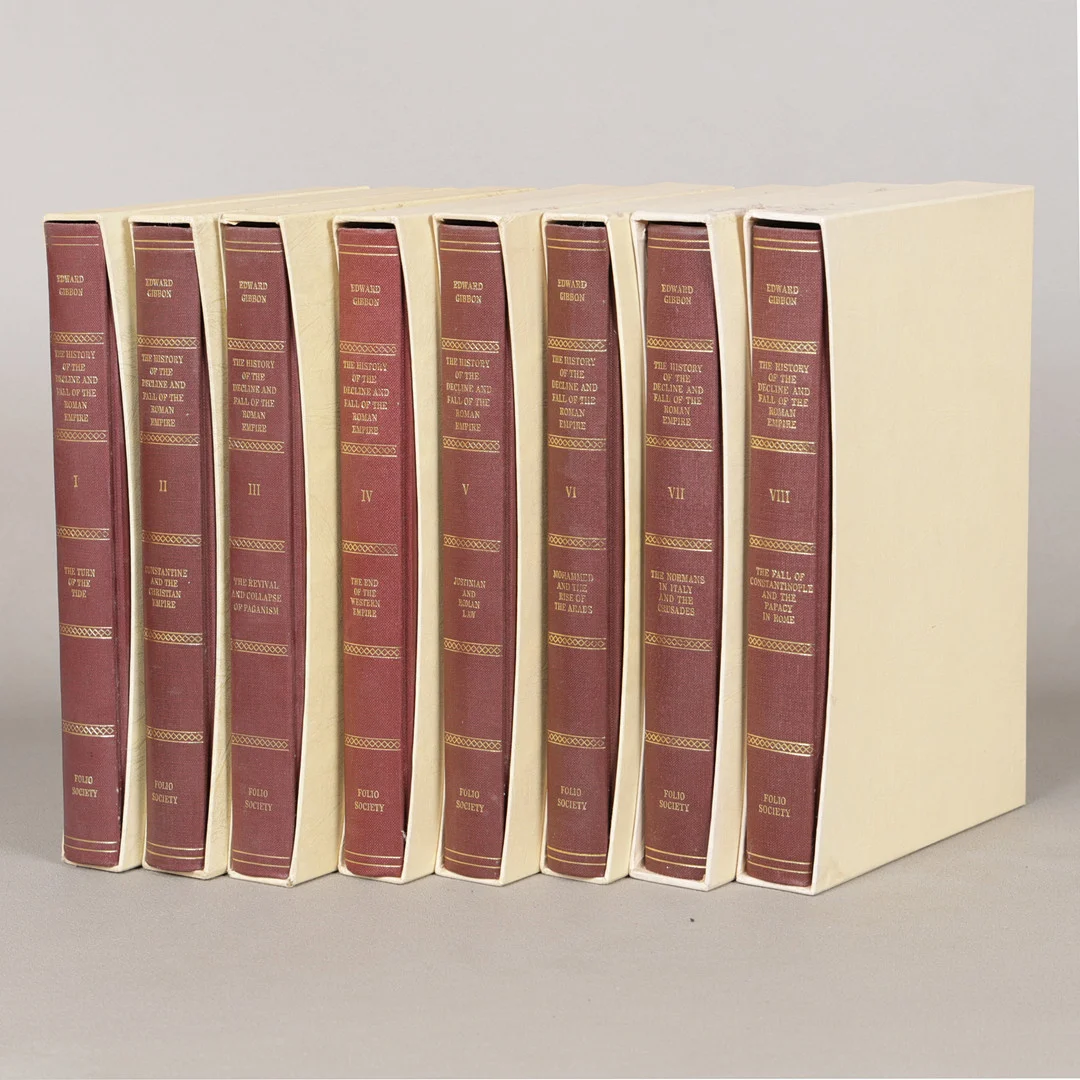 FOLIO SOCIETY, EDWARD GIBBON, THE HISTORY OF THE DECLINE AND FALL OF THE ROMAN EMPIRE IN 8 VOLUMES (8). — Books — Bishop & Miller