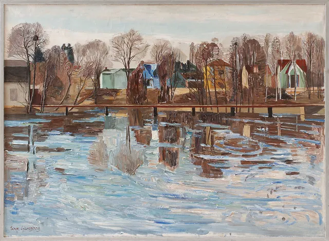 SVEN LJUNGBERG. "April 1966", olja på duk, signerad.