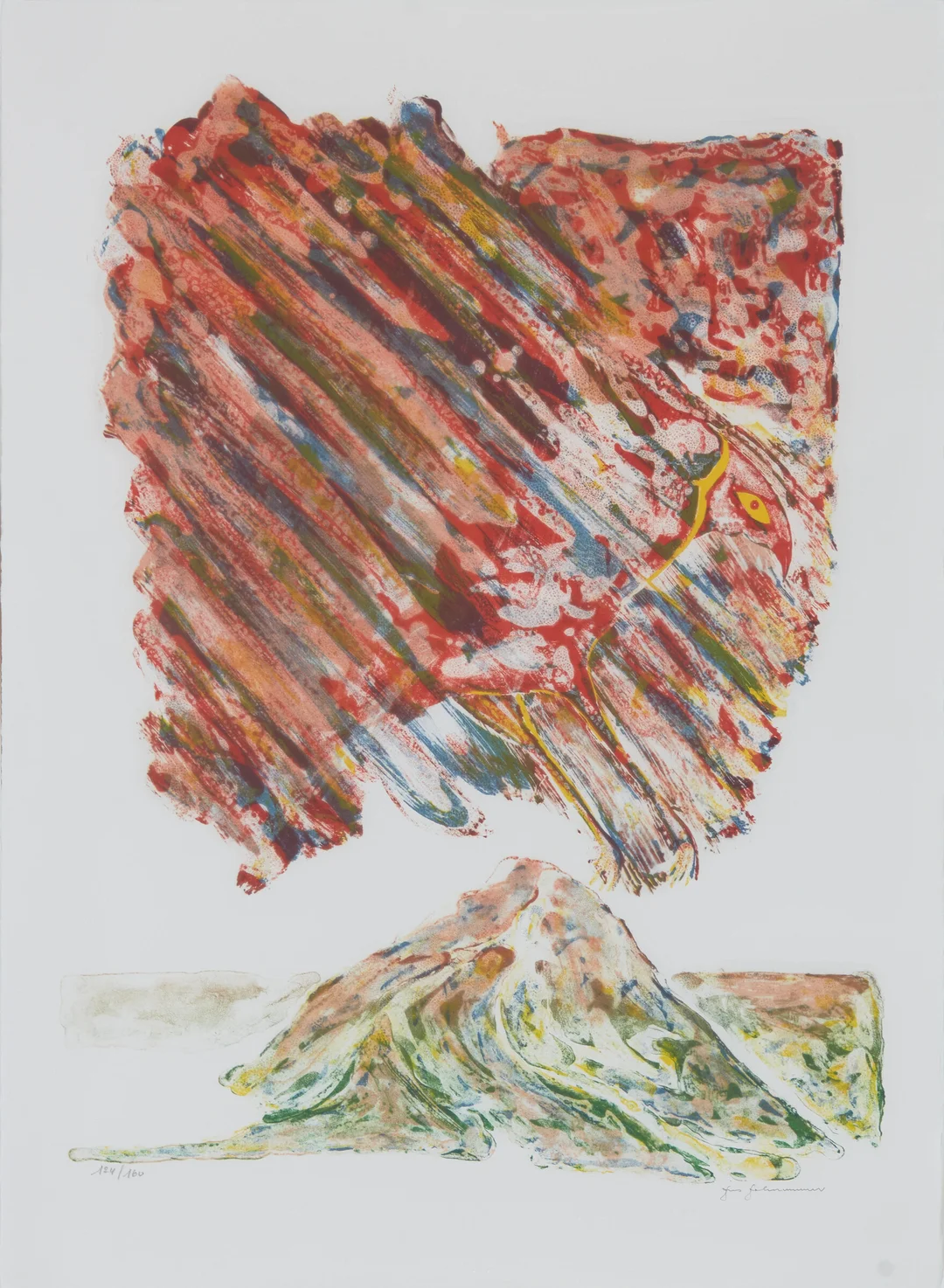 Johannessen, Jens — "Der han pisker tindens sider med sin brede vingefjær" 1986 — Kunst/Grafikk — Blomqvist