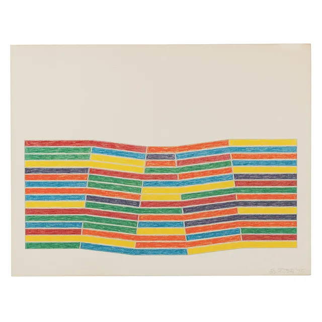 FRANK STELLA (1936-2024). Furg, fra Merce Cunningham Portfolio 1975, screenprint og offset litografi i farver, signeret 1975. UR. USA.