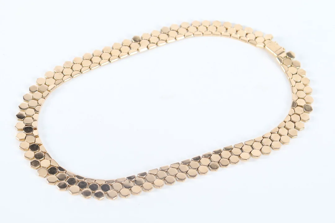 Halskæde af 18 kt guld 'Bikube / Bicelle mønster' — Jewellery/Necklaces, pendants — Lauritz