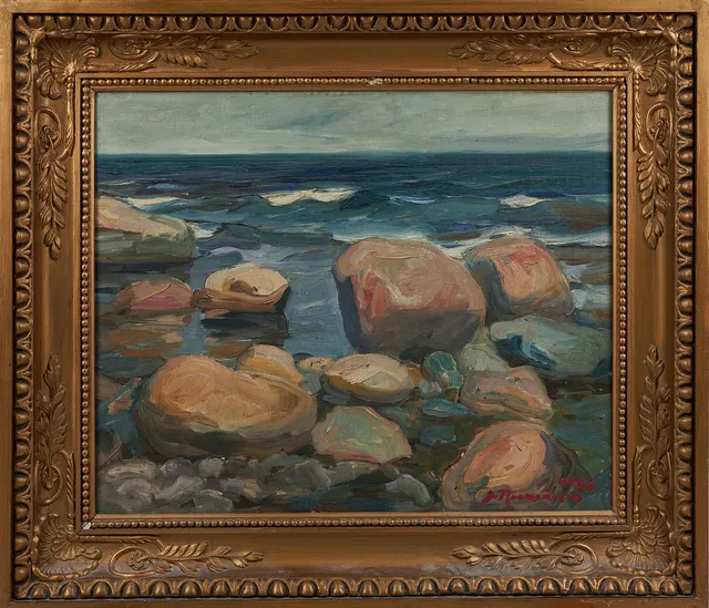 JALMARI RUOKOKOSKI. Havslandskap, signerad samt daterad 1926, olja på duk.