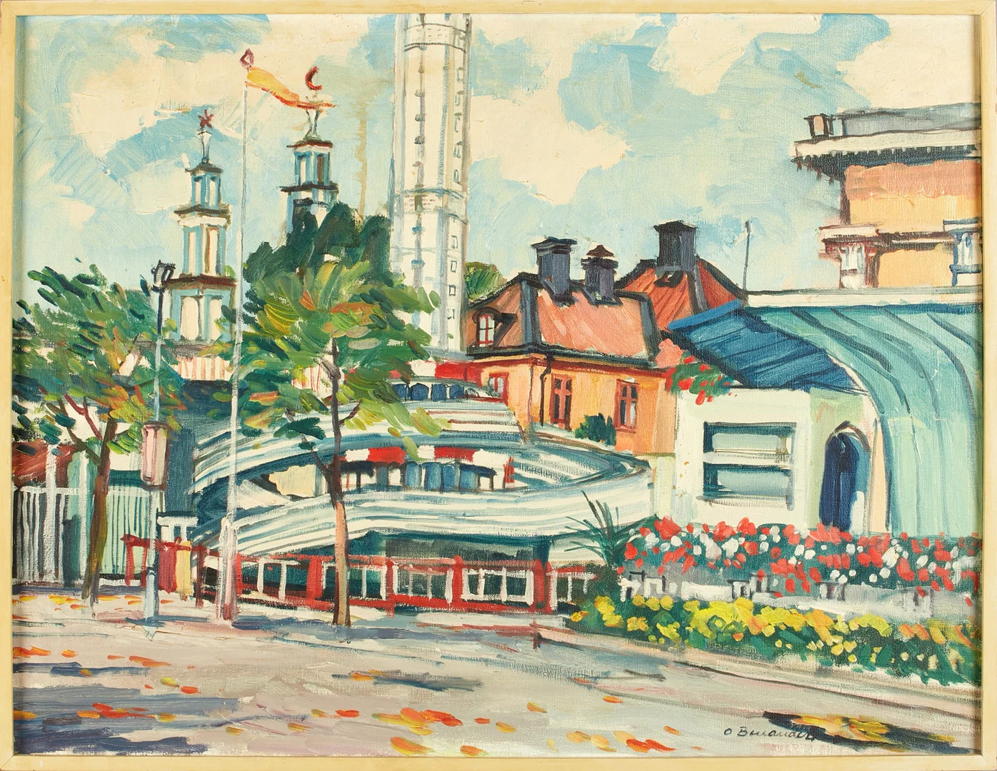 OLOF BENANDER (1900-TAL). "Motiv från Gröna Lund". — Paintings — Crafoord Auktioner Stockholm