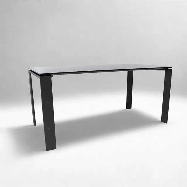 FERRUCCIO LAVIANI. Bord, "Four" Kartell, svartlackat trä, Ben i svartlackat stål.