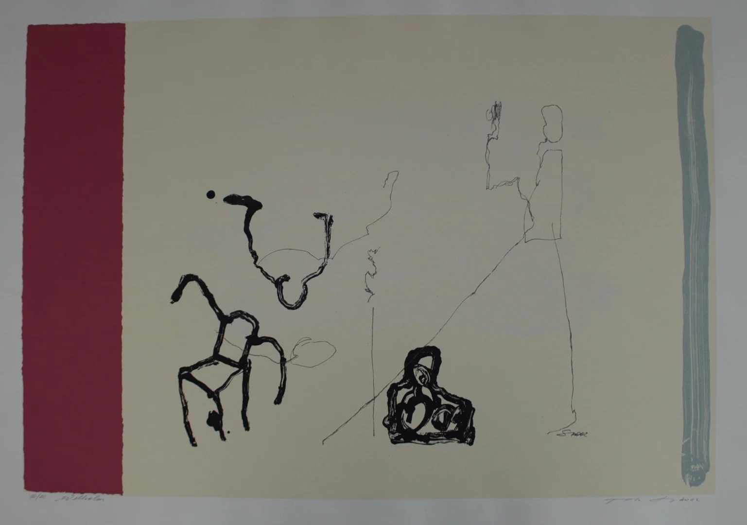 Unbekannter Künstler, Lithographie, Ohne Titel, limitiert, 12/20. — Engravings & Prints — Stockholms Auktionsverk Düsseldorf/Neuss