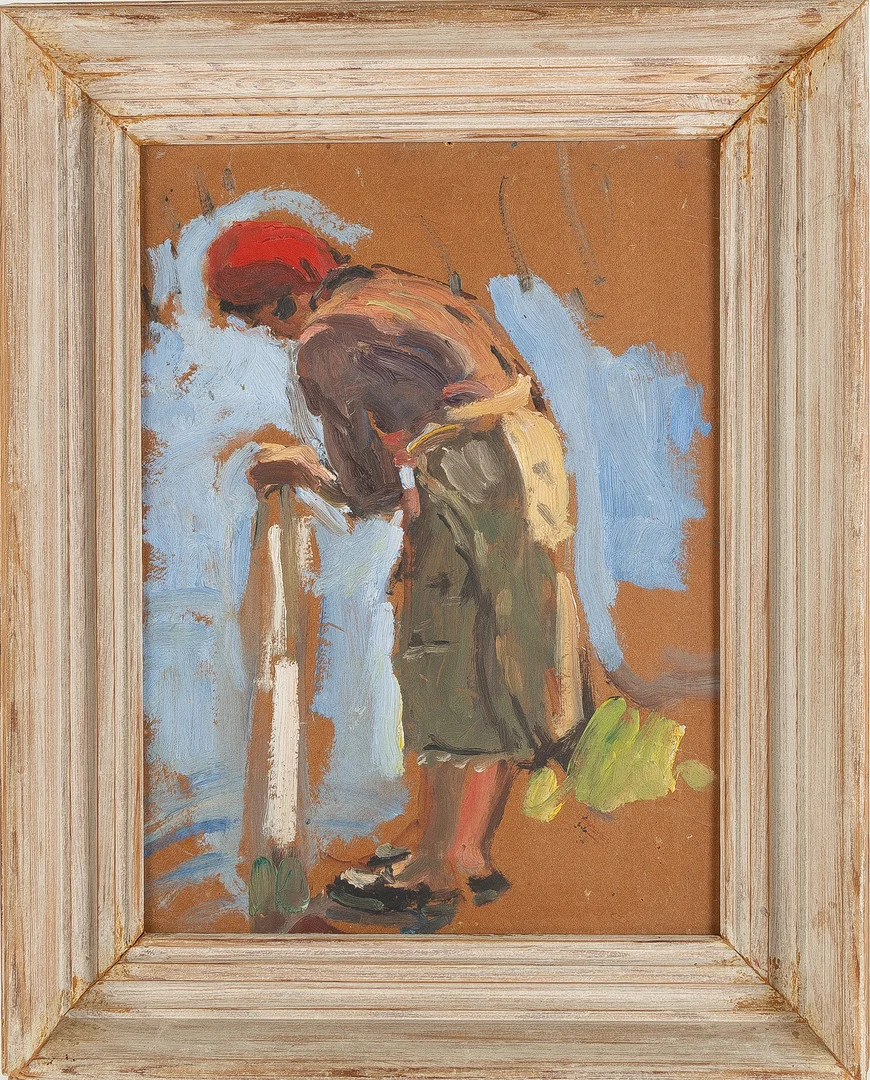 WILHELM SMITH. TILLSKRIVEN. Skiss, olja på pannå, intygad a tergo av Gustaf Smith. — Paintings — Stockholms Auktionsverk Helsingborg