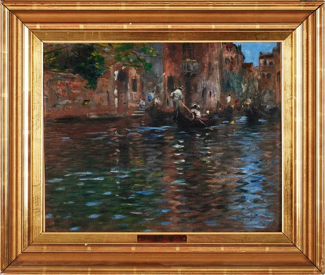 WILHELM VON GEGERFELT. Kanalmotiv, Venedig.