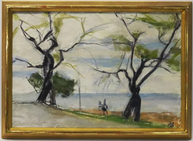 HUGO ZUHR. KUSTMOTIV MED TRÄD.