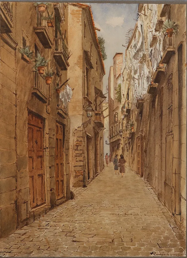 RAMÓN LARROSA. Vista urbana, Barcelona.