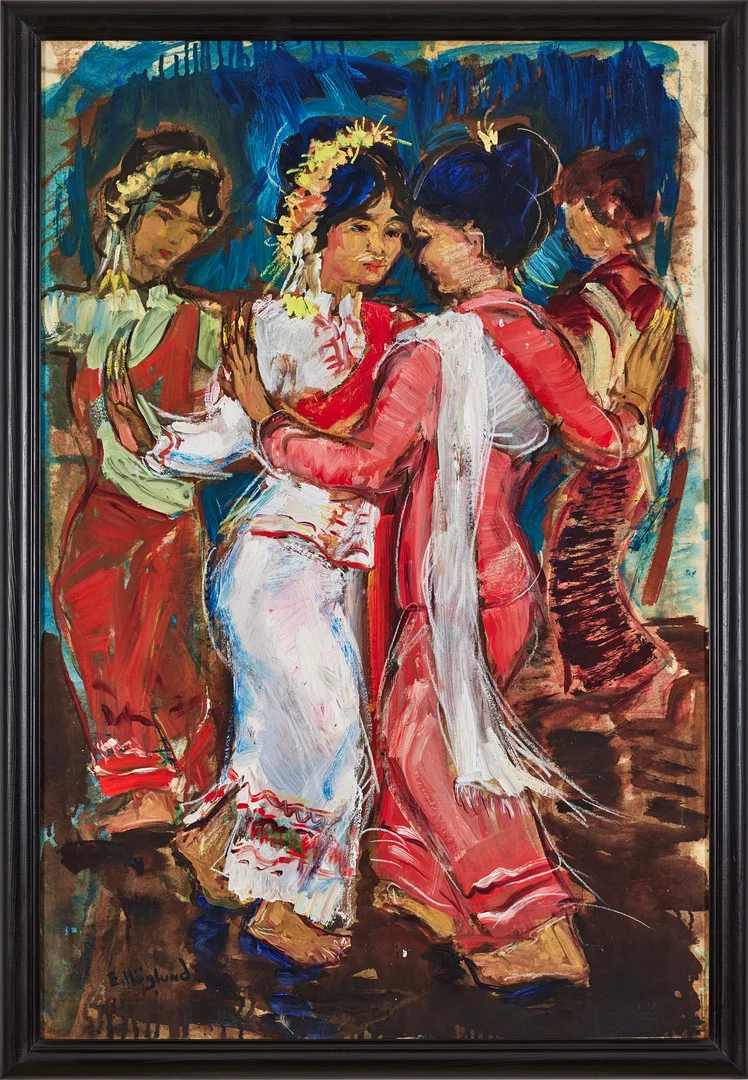 ELIN HÖGLUND (1914-2010). Danserskor. — Paintings — Stockholms Auktionsverk Magasin 5