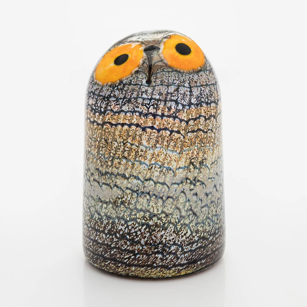 Oiva Toikka, glasfågel, "Barn Owl", signerad O. Toikka Nuutajärvi. — Design/Glas — Bukowskis