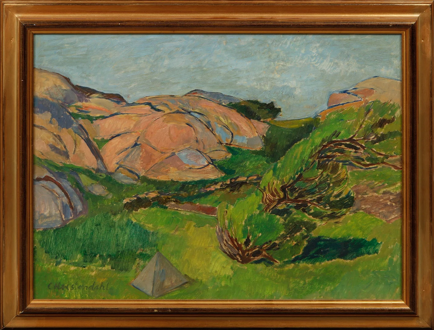 CARSTEN HVISTENDAHL. Landskap, olja på pannå, signerad. — Paintings — Göteborgs Auktionsverk