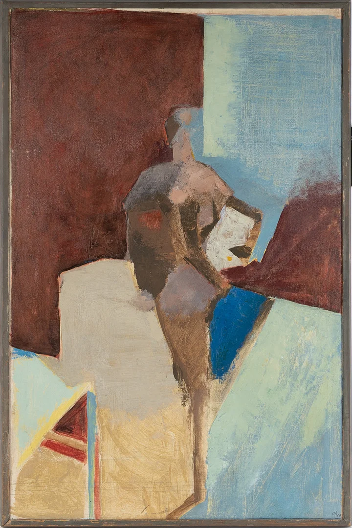 CURT ASKER. Stående figur, olja på duk. — Paintings — Stockholms Auktionsverk Helsingborg