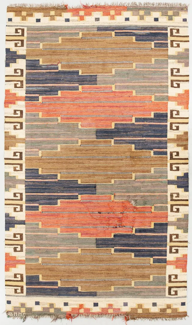 Märta Måås-Fjetterström, matta, ”Blå heden”, rölakan, ca 242 x 151 cm, signerad AB MMF.