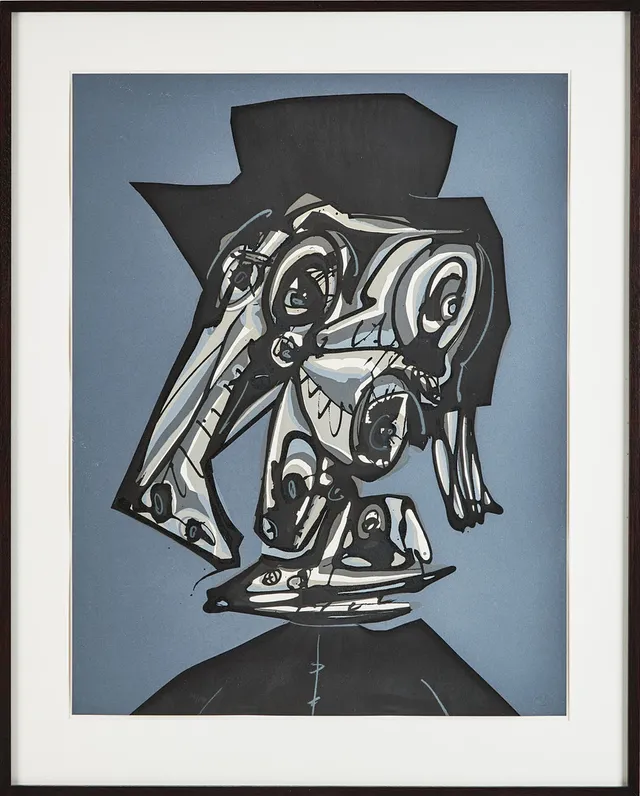 ANTONIO SAURA. "Dora Maar Visitada", färglitografi, 84/140, signerad.