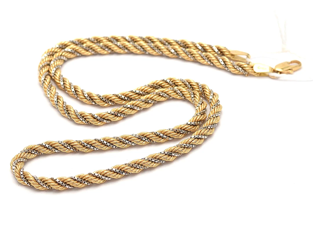 Kedja 18K 14,6g 45cm Cordell + vitguld Venezia — Smycken/Halskedja — Kaplans