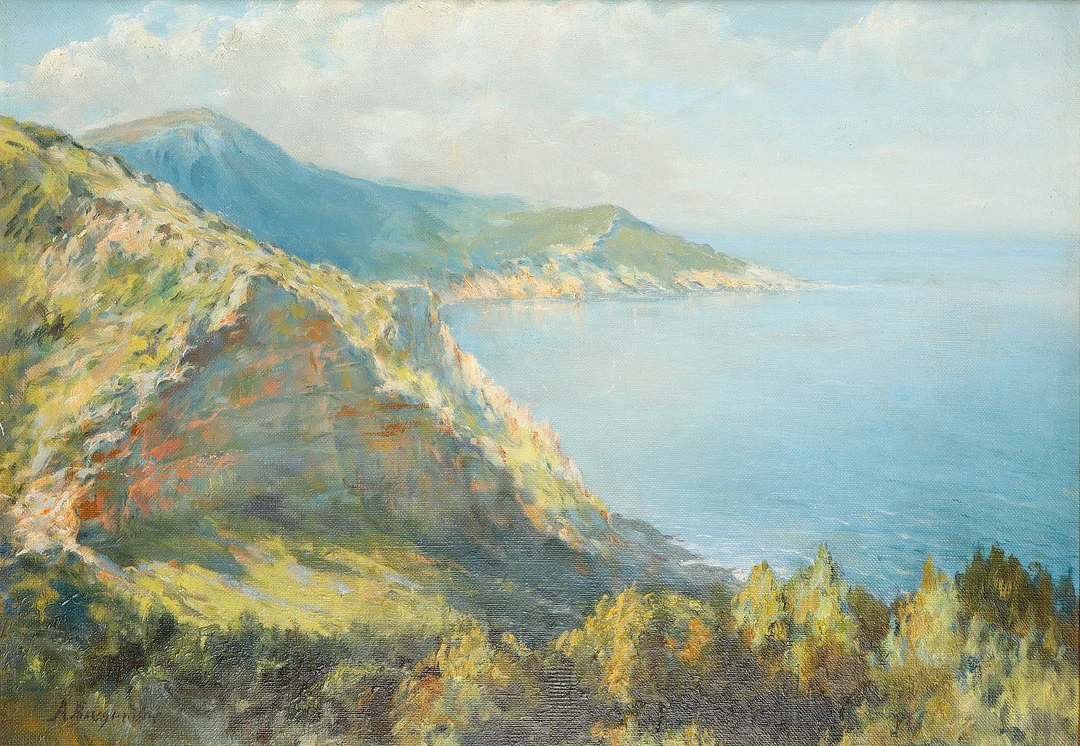 ANTONIO BRUGAROLAS (ACTIVO EN MALLORCA EN EL SIGLO XX). Vista costera, Mallorca. — Paintings — Barcelona Auctions