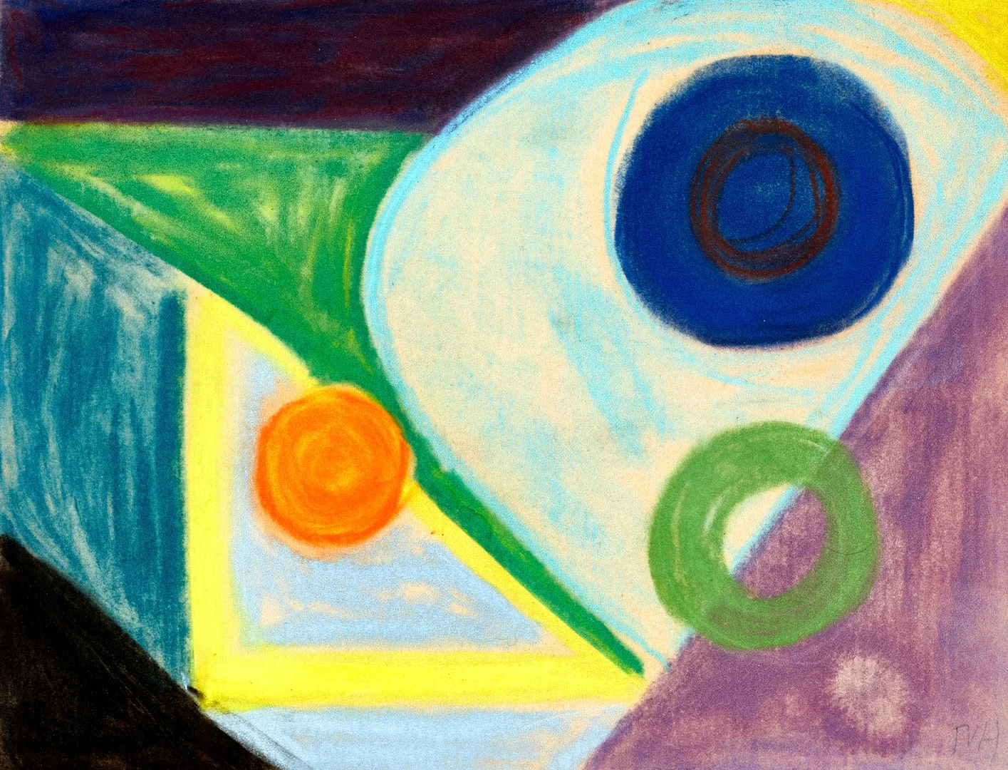 TORA VEGA HOLMSTRÖM (Sverige, 1880-1967), Rundlar, monogramsignerad TVH, pastell. — Paintings — Crafoord Auktioner Stockholm