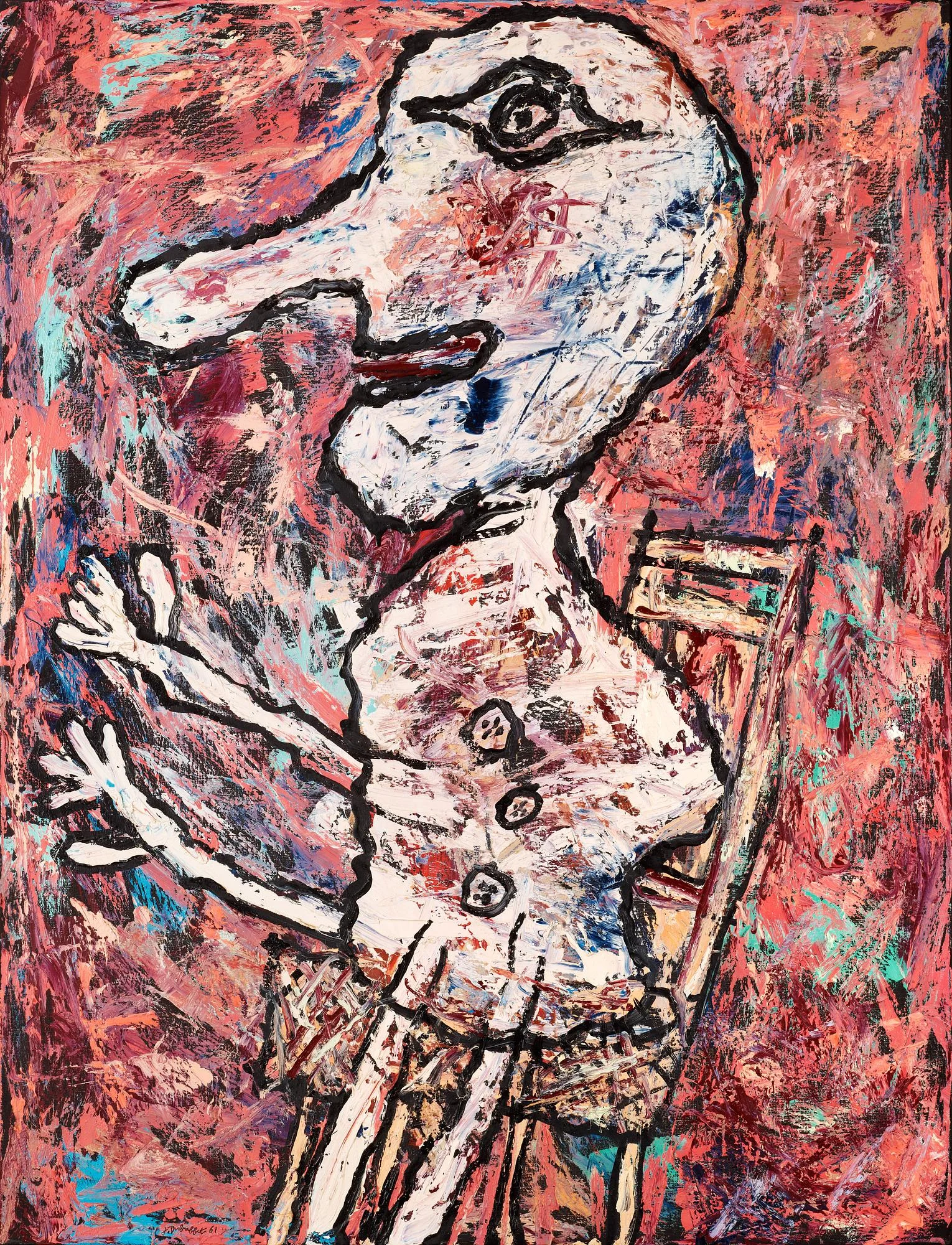 Jean Dubuffet, "Nez Long et Chaise Septembre". — Bukowskis