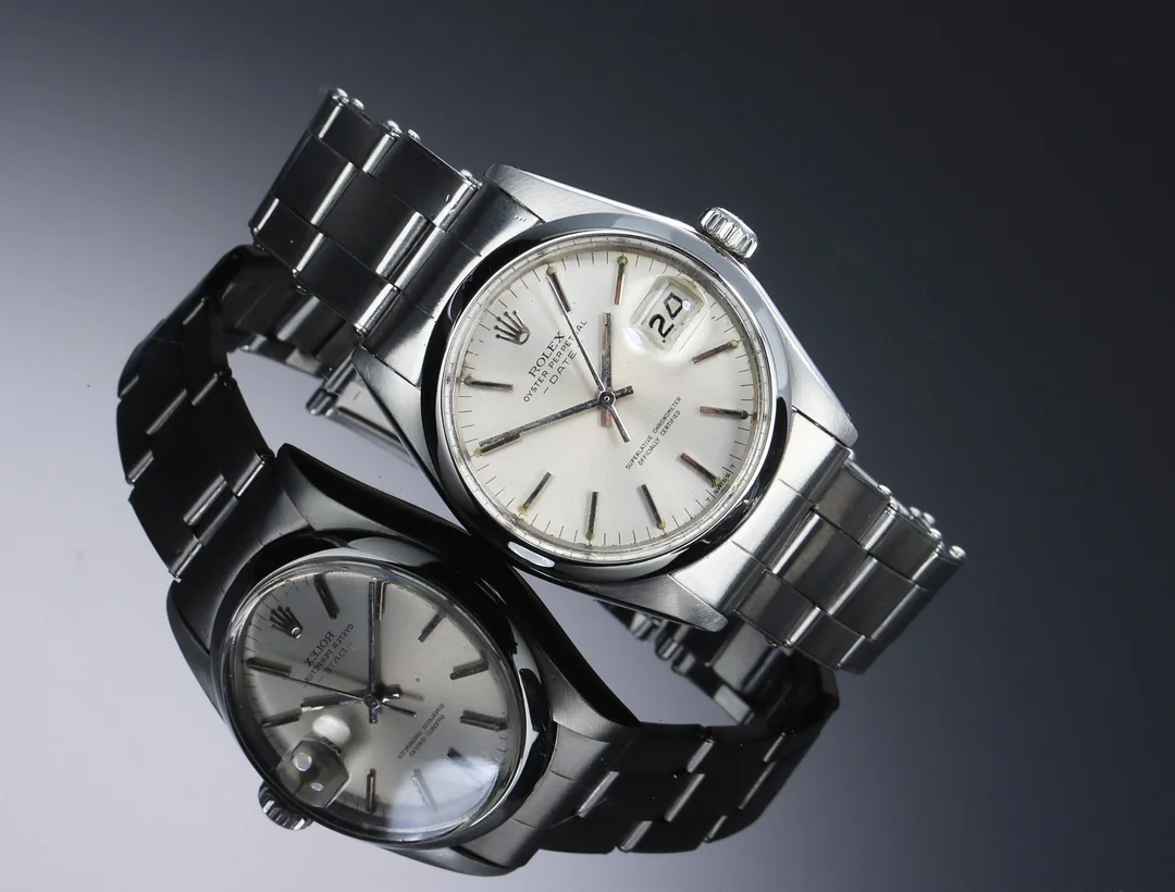 Rolex 'Date'. Men's watch in steel with silver dial, approx. 1979 — Watches and clocks/Men’s watches — Lauritz