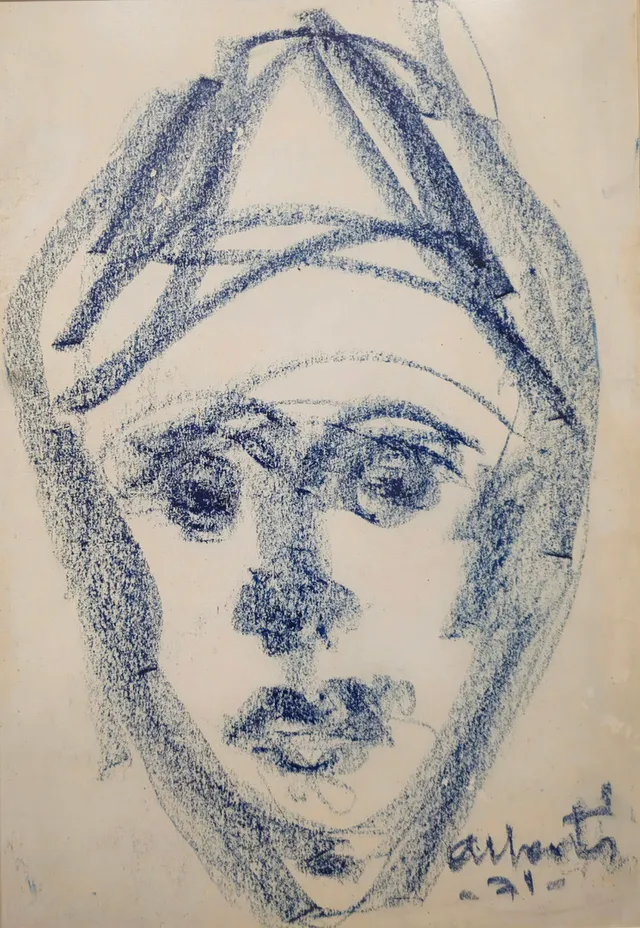 JOSE ALBERTI COROMINAS. RETRATO. DIBUJO. 1971.