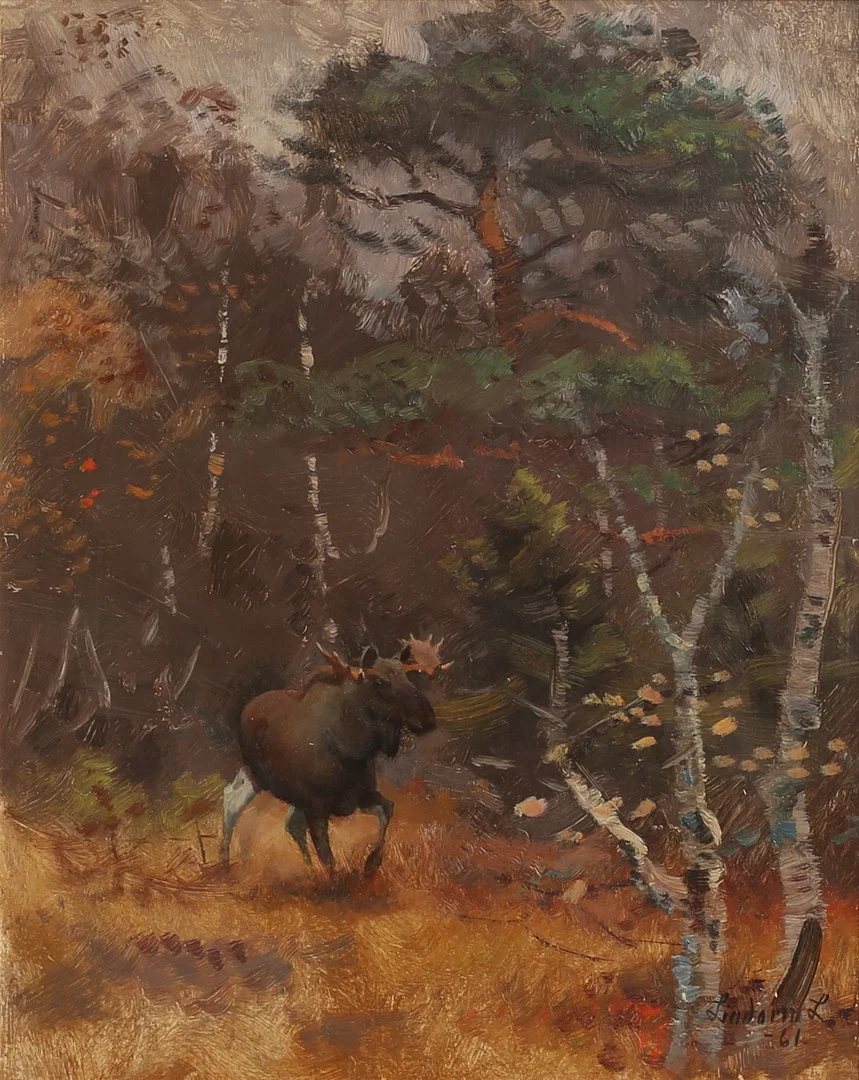 LINDORM LILJEFORS. Olja på pannå, signerad, daterad -61. — Paintings — RA Auktionsverket Norrköping