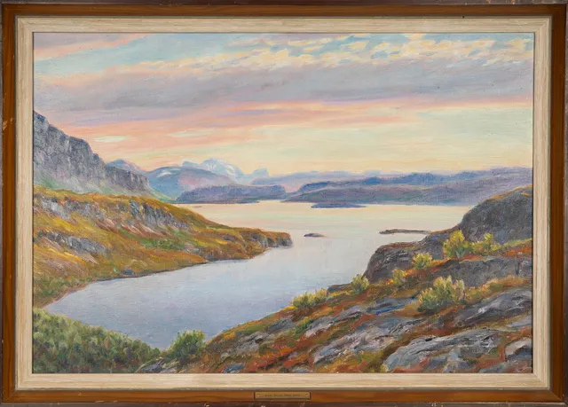 KARL TIRÉN. Olja på duk, fjällmotiv, signerad.