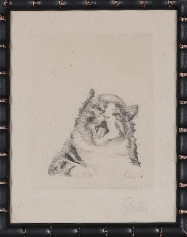 GASTON SMIDT. etsning, signerad.