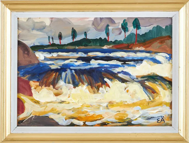 ERLING ÄRLINGSSON. Landskap med flod.