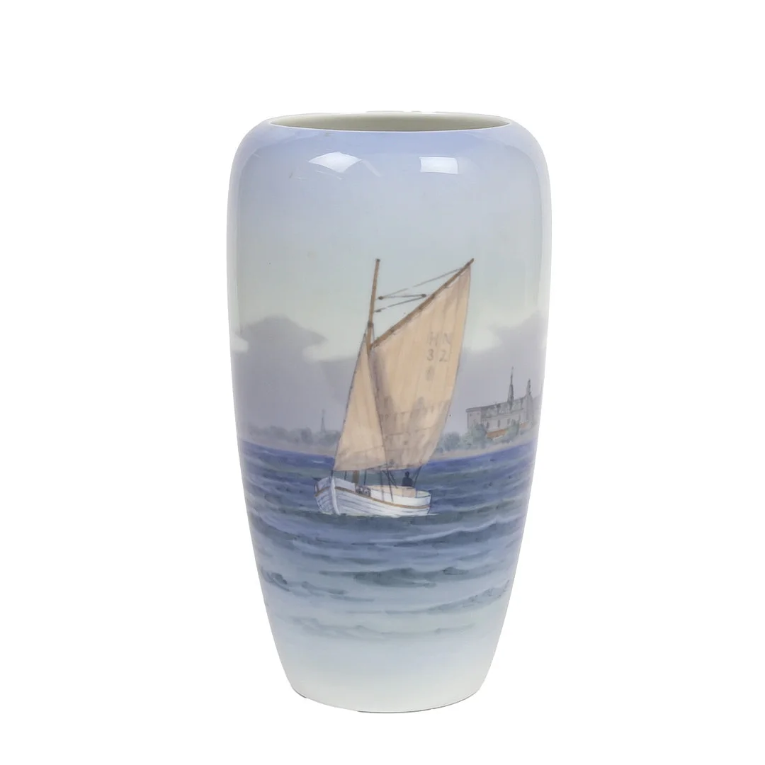 A ROYAL COPENHAGEN PORCELAIN VASE. — European — Bishop & Miller