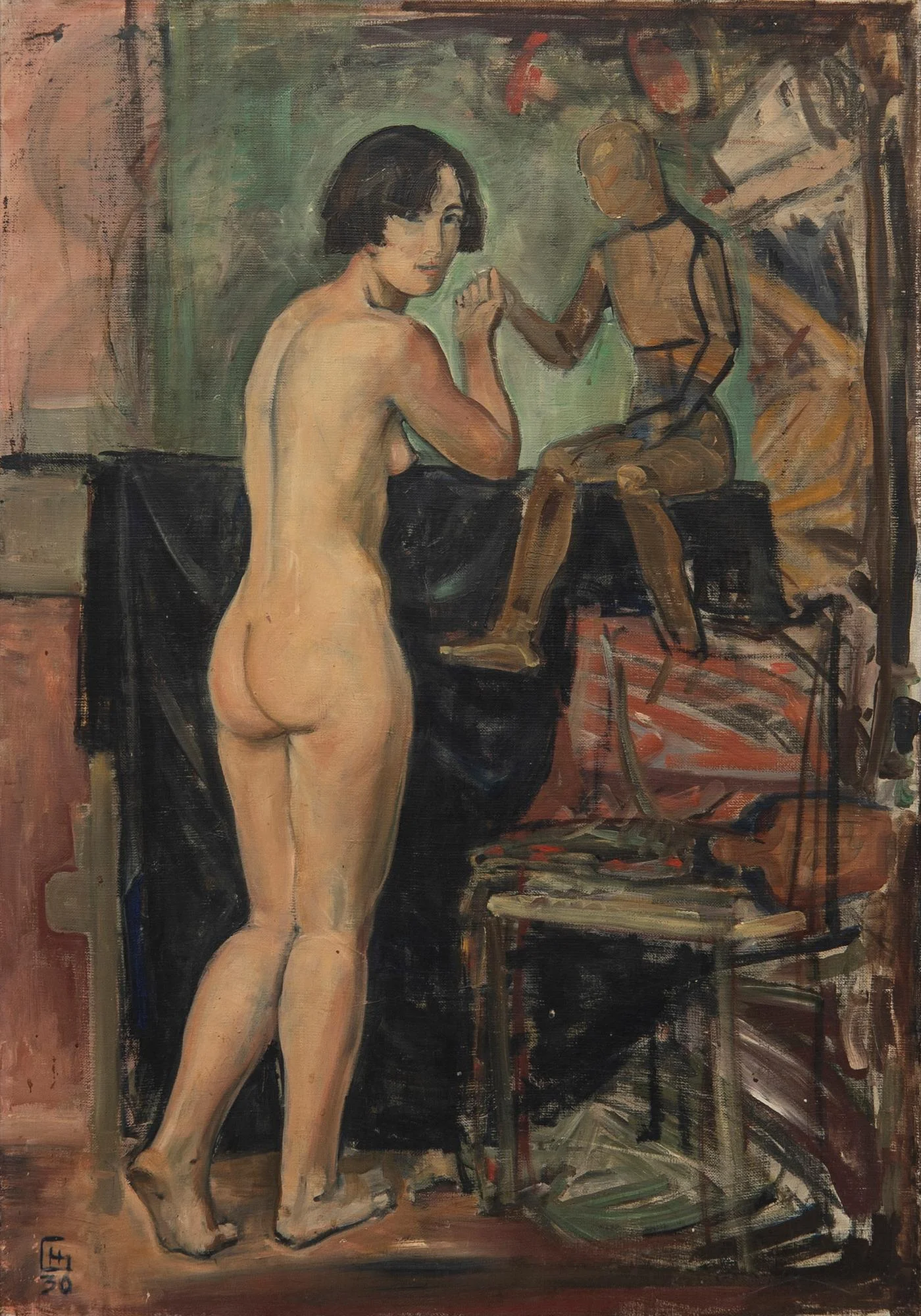 Hugo Gehlin, "Modell med trädocka". — Konst/Modern svensk konst — Bukowskis