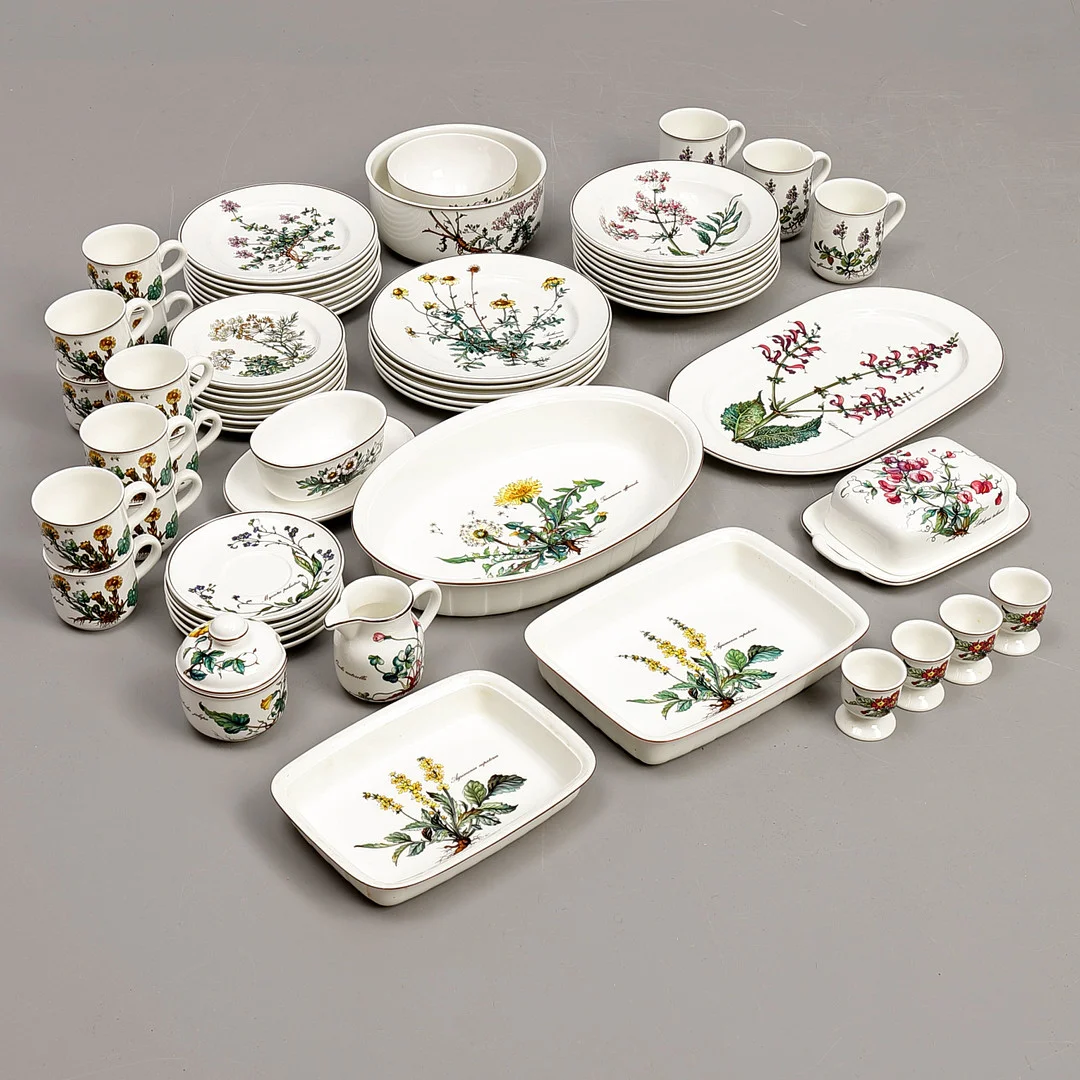 VILLEROY & BOCH. "Botanica", servisdelar, 54 dlr. — European — Crafoord Auktioner Stockholm