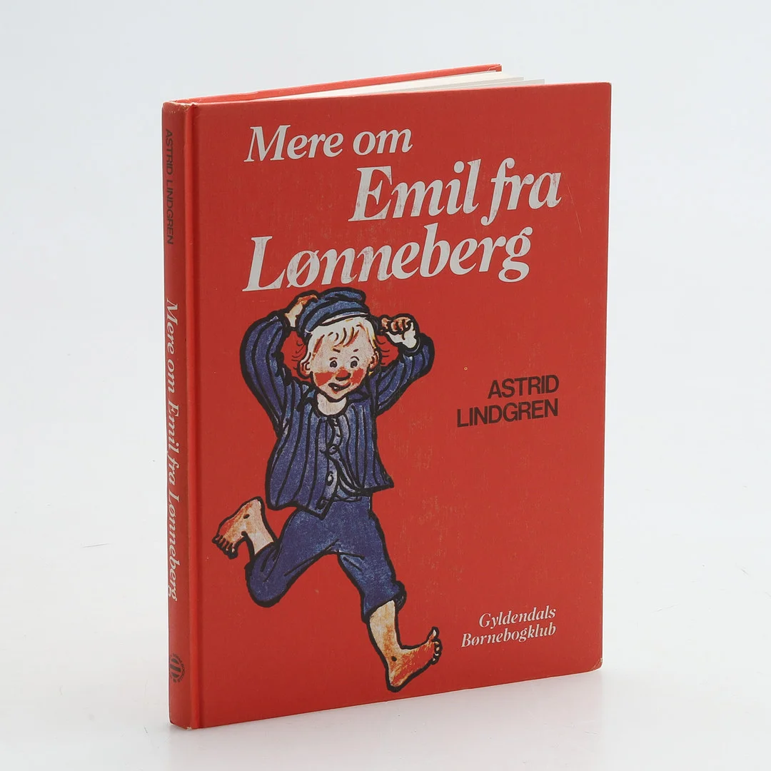 ASTRID LINDGREN. "MERE OM EMIL FRA LØNNEBERGA ", signerad, 1985 upplaga. Gyldendals Børnebogklub. Danmark. — Books — Crafoord Auktioner Malmö