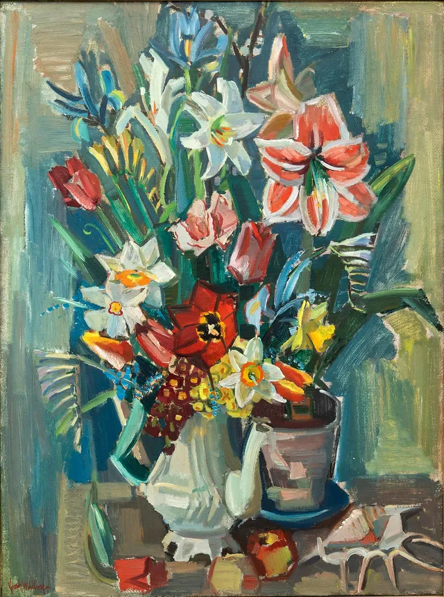 Gerhard Wihlborg, Stilleben med blommor.