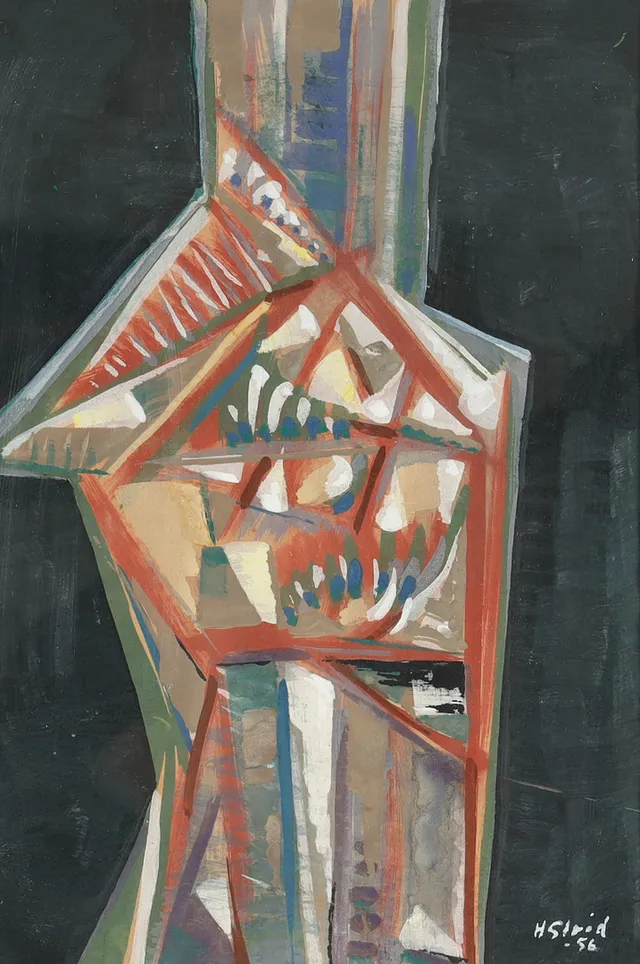 HARDY STRID. "Vegetatiy Form", tempera.