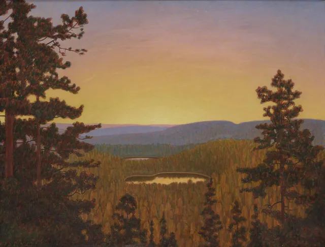 Hilding Werner, "Tidig morgon i skogen, Värmland".