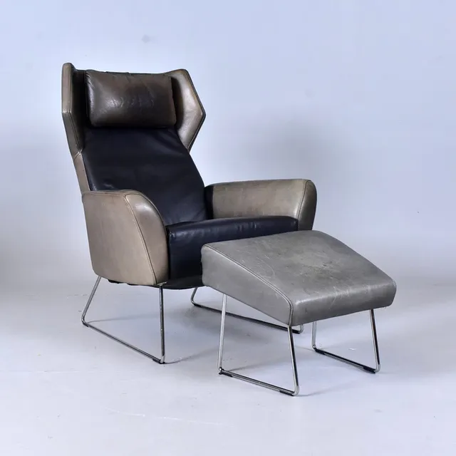 ROGER PERSSON. Fåtölj med fotpall, "Select", Swedese.