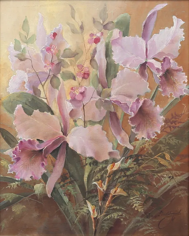 DAN LINDSTRAND. Blomsterstilleben. Olja på duk, signerad.
