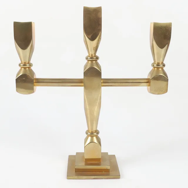 KANDELABER, mässing, Metallslöjden Gusum, 1979.