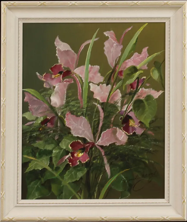 DAN LINDSTRAND. BLOMSTERMOTIV, olja på duk, signerad.