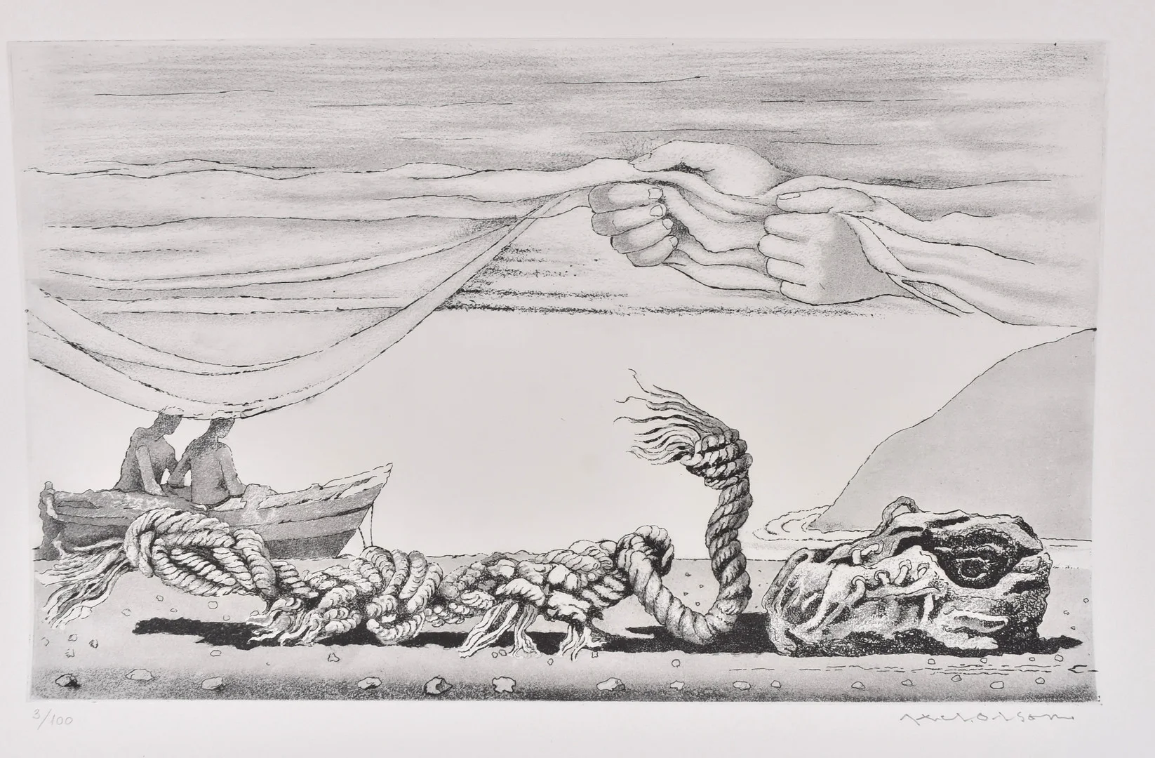 AXEL OLSON. Etsning. — Engravings & Prints — Halmstads Auktionskammare