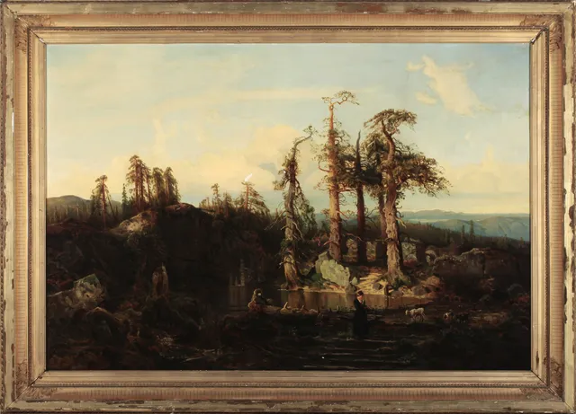 Nielsen, Carl — "Efter August Cappelens Skogtjern i nedre Telemark, 1852" 1872