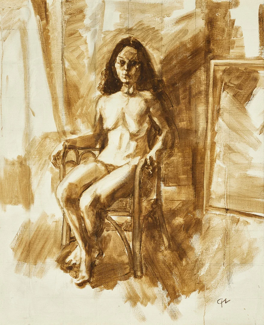 CALLE JOHANSSON (1919-1989). "Margareta", monogramsignerad CJ, daterad 80-81 a tergo, olja på duk. — Paintings — Crafoord Auktioner Stockholm