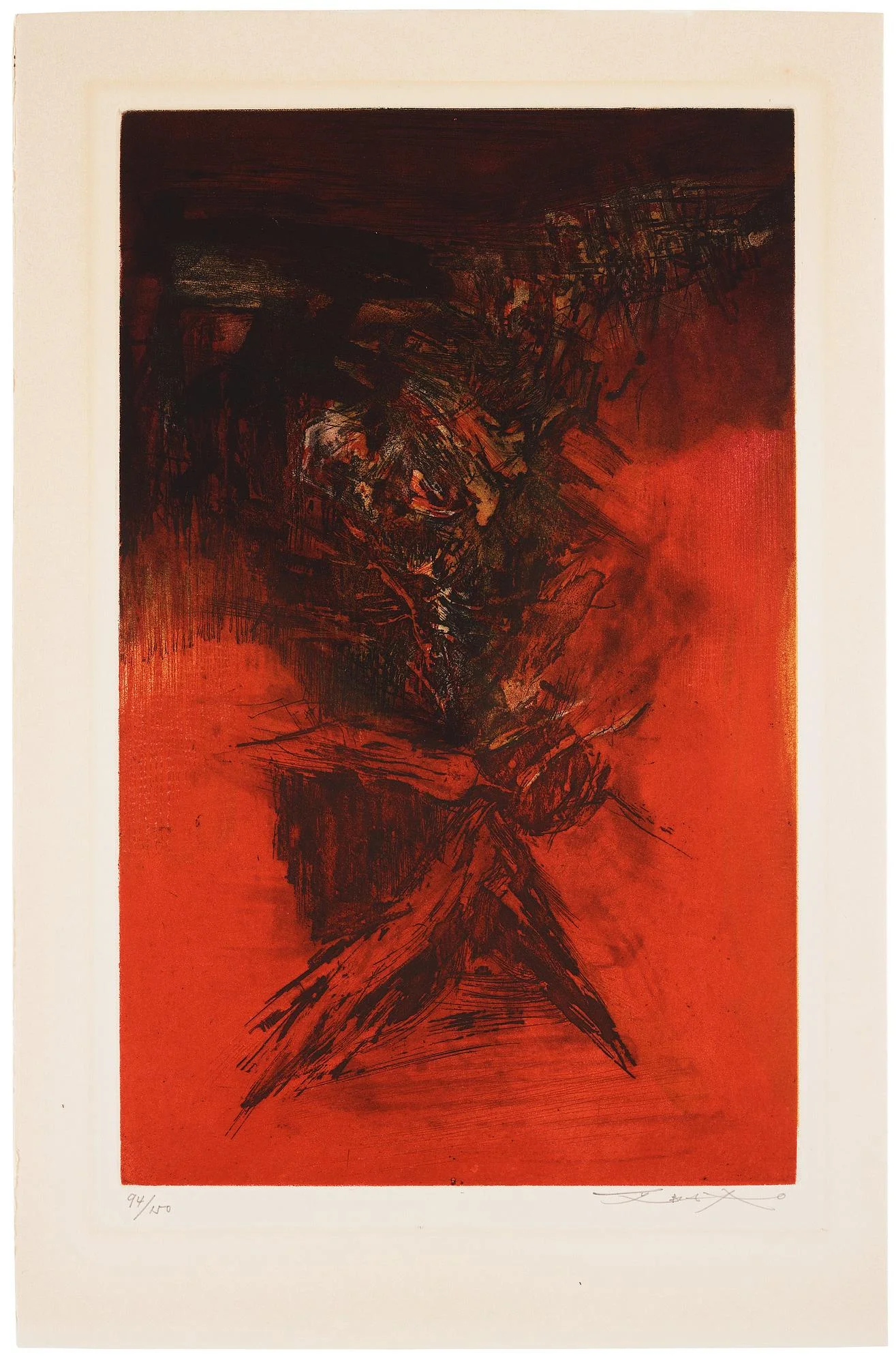 Zao Wou-ki, Utan titel, ur "Canto Pisan". — Bukowskis